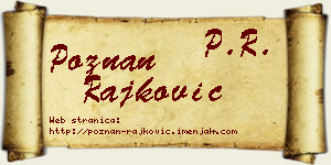 Poznan Rajković vizit kartica